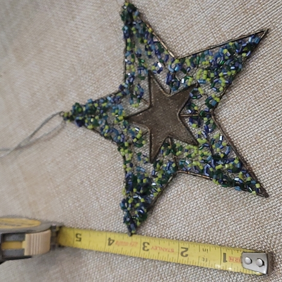 Beaded star ornament...beautiful addition to your tree! - Picture 3 of 3